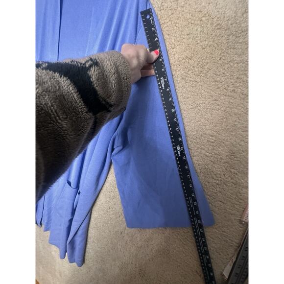 Selection by Ulla Popken Women Open Kimono Sleeve Periwinkle Cardigan Sz 24 EC - Picture 15 of 16